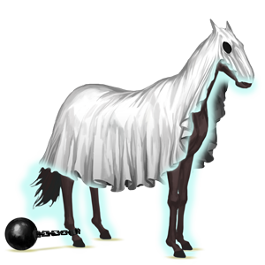 cavallo da corsa fantasma