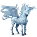 unicorno da corsa alato elemento dell'aria