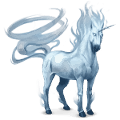 unicorno da corsa elemento dell'aria