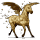 unicorno da corsa alato elemento della terra