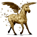 unicorno da corsa alato elemento della terra