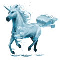 unicorno pony elemento dell'acqua