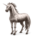 unicorno pony elemento del metallo