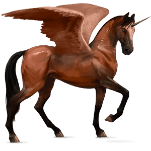 unicorno da corsa alato appaloosa manto castano