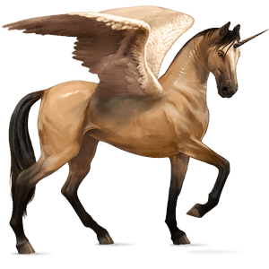 unicorno da corsa alato frisone nero