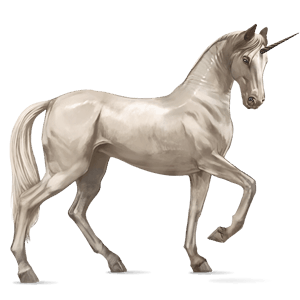 unicorno da corsa grigio pezzato
