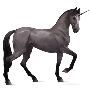 unicorno da corsa grullo