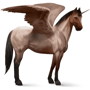 unicorno da corsa alato mangalarga marchador roano