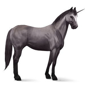 unicorno da corsa grullo