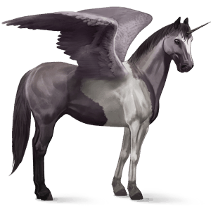 unicorno da corsa alato baio