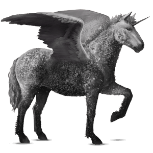 unicorno pony alato  castano biondo platino