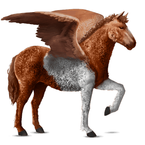 pegaso da corsa castano tobiano
