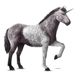 unicorno da corsa curly castano
