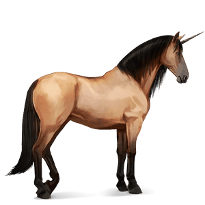 unicorno da corsa nero