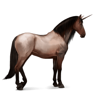 unicorno da corsa grigio chiaro