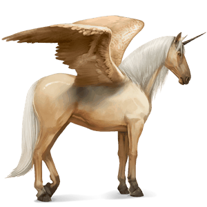 unicorno da corsa alato cavallo arabo grigio chiaro