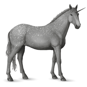 unicorno da corsa frisone nero