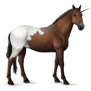 unicorno da corsa manto baio