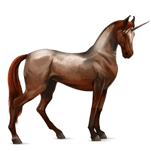 unicorno da corsa roano