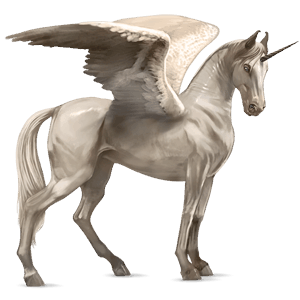 unicorno da corsa alato frisone nero