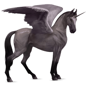 unicorno da corsa alato mustang daino