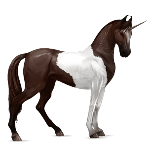 unicorno da corsa cavallo arabo grigio chiaro