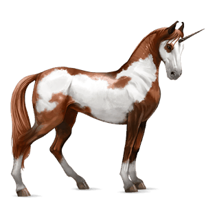 unicorno da corsa castano