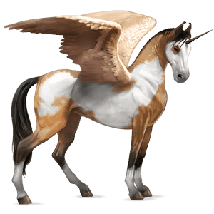unicorno da corsa alato cavallo del don russo daino