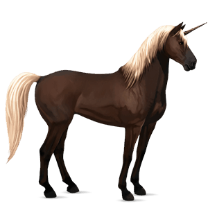 unicorno da corsa baio scuro