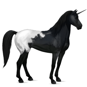 unicorno da corsa purosangue spagnolo grigio chiaro
