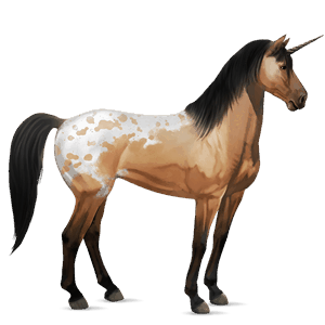 unicorno da corsa castano