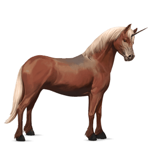 unicorno pony castano biondo platino