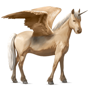 unicorno da tiro alato cavallo ban'ei castano