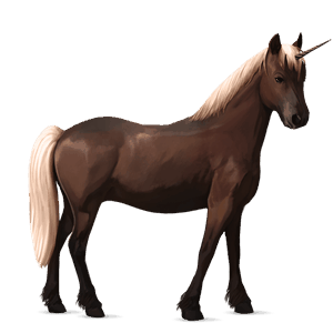 unicorno pony haflinger castano biondo platino