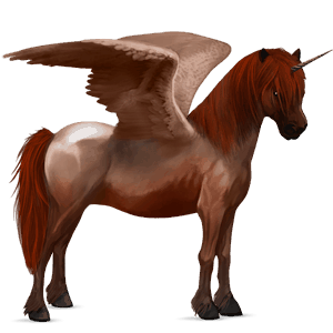 unicorno pony alato  castano biondo platino