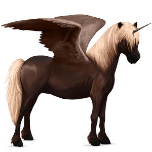 unicorno pony alato  welsh roano rosso