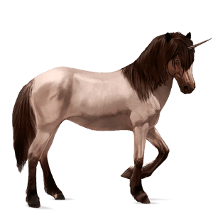 unicorno da tiro nero
