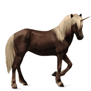 unicorno da corsa baio scuro