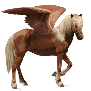 pegaso da corsa castano biondo platino