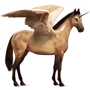 unicorno da corsa alato holstein nero