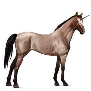 unicorno da corsa grigio chiaro