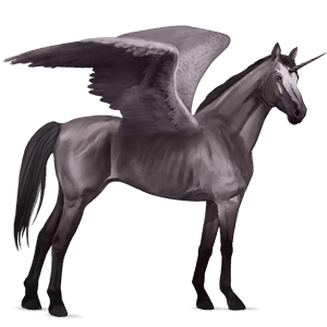 unicorno da corsa alato overo pinto castano