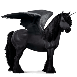 unicorno da corsa alato baio