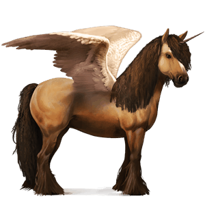 unicorno da corsa alato mangalarga marchador grigio pezzato
