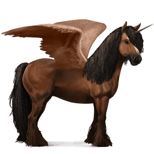 unicorno da corsa alato camargue grigio chiaro