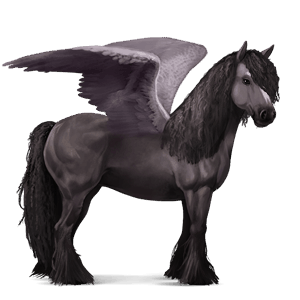 pegaso da corsa purosangue inglese grullo