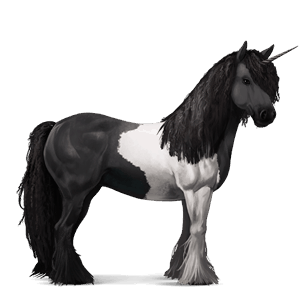 unicorno da corsa tobiano pinto baio chiaro