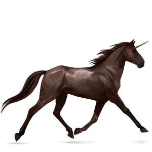 unicorno da corsa trottatore francese castano scuro