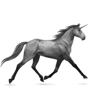 unicorno da corsa castano
