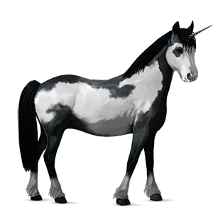 unicorno pony castano